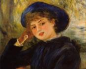 皮埃尔奥古斯特雷诺阿 - Mademoiselle Demarsy, Woman Leaning on Her Elbow